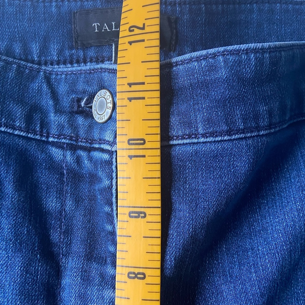 Talbots Size 16 Sailor Button Cropped Wide Leg Denim Jeans - Picture 6 of 8